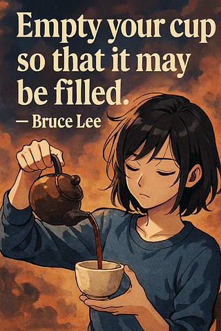 Empty your cup so that it may be filled.